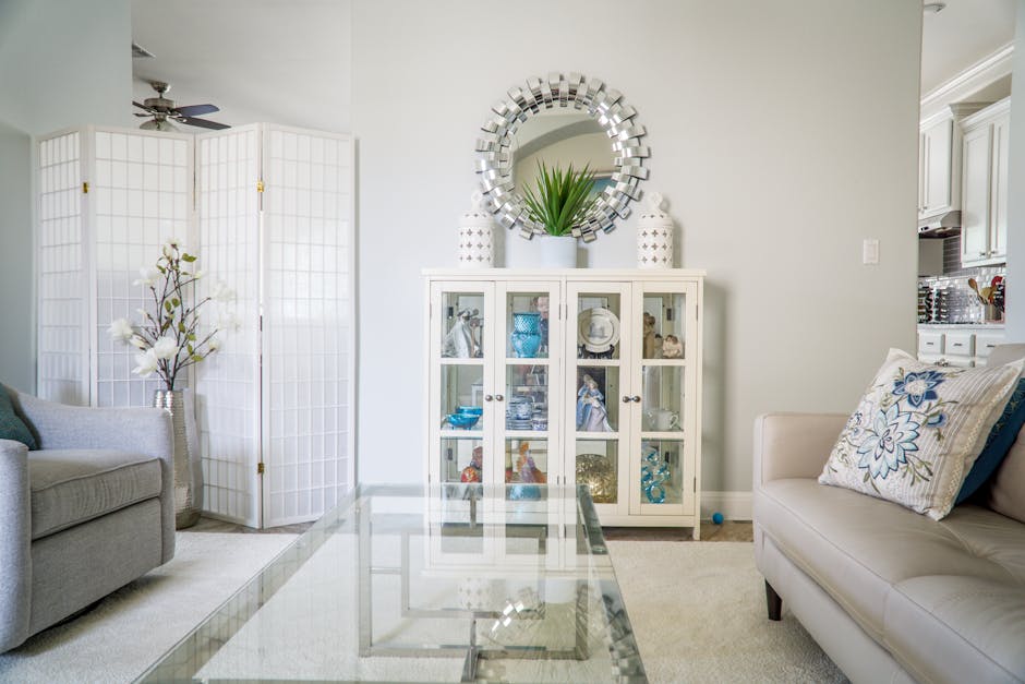 A beautifully clean living room showcasing freshly cleaned carpets